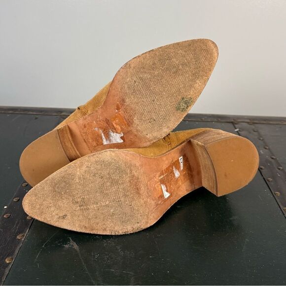 Madewell Women's Lonnie Suede Western Style Ankle Boots Tan Size 10 - Picture 2 of 4
